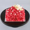 Decorated Red Heart Cake