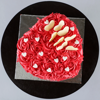Decorated Red Heart Cake